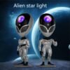 Alien Star Lamp Voice Interactive Star Projection Lamp Bedroom Ornament Gift Spaceman Full Of Stars Night Light