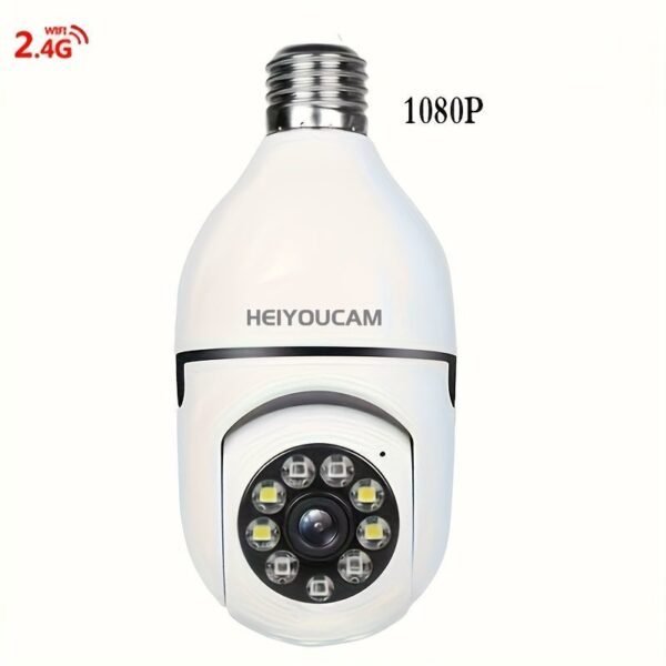 Light Bulb Security Cameras Indoor Wireless WiFi Camera 2.4GHz, 360 Degree, E27 Light Socket Screw In Security Cameras For Home Security Safe Cam Lightbulb Cameras Night Vision, 355° Pan/Tilt For Home Security Safe Light Bulb Cameras Indoor/outdoor, HD 10