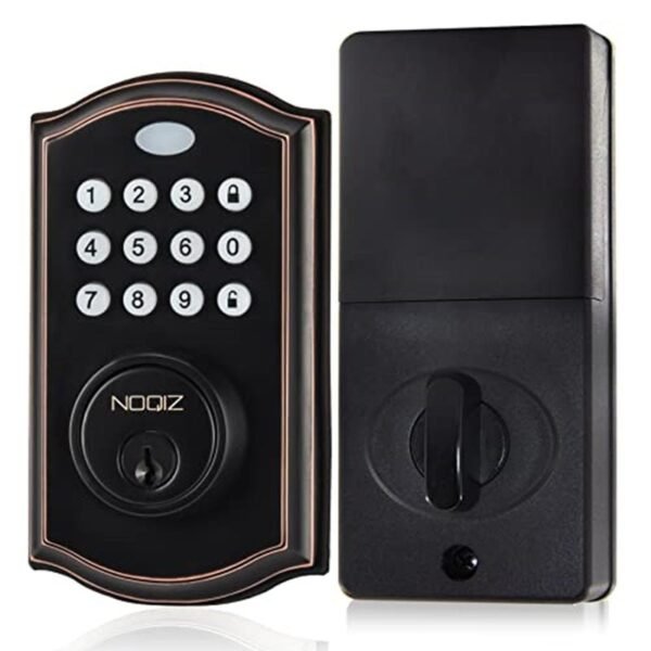 Noqiz Keyless Entry Door Lock, Smart Lock With Touchscreen Keypad, Secure Deadbolt Lock With 50 User Codes, Easy Installation, Auto Lock, Bedroom Door, Home, Apartment, M15 ORB