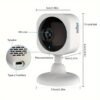 2MP Wireless Wifi Security Camera, 2.4G Wifi Home Monitor Camera for Home/Baby/Pet Monitoring