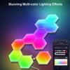 10pcs DIY Smart Hexagonal Lights Wall Lights LED Wall Panel Lights, USB-Power Connectors, Smart Application Control And Music Control, Hexagonal Lights For Game Room Party Bedroom Decoration