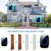 Wireless Doorbell Waterproof Outdoor Smart Home Door Bell Welcome Melodies Chime Kit LED Flash Security Alarm For House