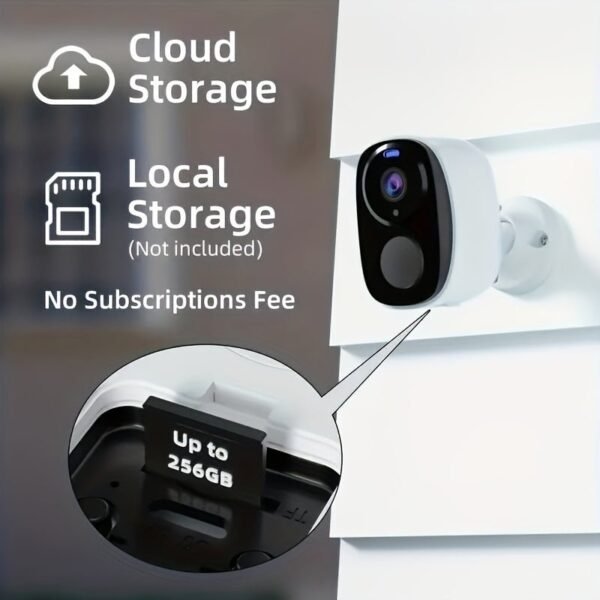Outdoor Wireless Security Camera, 2K 5mp Video Resolution, 5200mAh Battery Powered CCTV Camera For Home Security, Cloud/SD(up To 256G), No Monthly Fee, AI Motion Detection, Spotlight, Color Night Vision, WiFi, Two-Way Audio