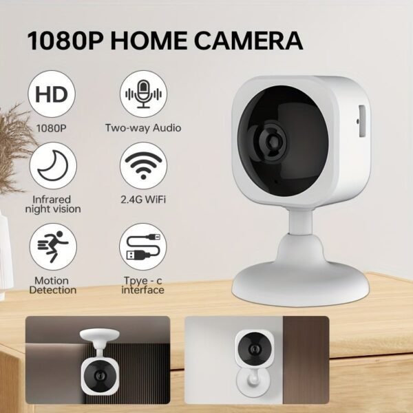 2MP Wireless Wifi Security Camera, 2.4G Wifi Home Monitor Camera for Home/Baby/Pet Monitoring