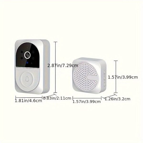 223933f3-d032-4627-9224-0475a391460f-1.jpg Smart Doorbell, Video Doorbell, Wireless Wi-Fi Smart Wide Angle Home Security Doorbell Camera, Adjustable Home Intercom with 2 Way Audio, IR Night Vision, Motion Detection, Cloud Storage.