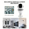 5G WIFI Surveillance 360° Rotate Auto Tracking Panoramic Camera Wireless E27 PTZ Camera CCTV IR Night Vision Motion Detection Two-Way Audio