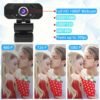 Webcam, USB Webcam With Microphone, 1080P HD Video Webcam, Streaming Computer Web Camera With 120° Vertically Rotation And 90° Wide View Angle, USB Computer Webcam For PC Laptop Desktop Video Calling