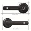 GeekTale Fingerprint Door Lock, Smart Door Lock With App, Smart Door Handle Fingerprint Door Knob Door Levers For Bedroom,