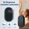 Wireless Doorbell 39 Music LED Flash Security Alarm Smart Home Intelligent US Plug Door Bell Chime Kit