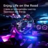 4pcs Interior Car Lights, Car LED Lights, Car Accessories, Smart APP Control With Remote Control, Music Sync Color Change, RGB Inside Car Lights With DIY Mode And Music Mode, DC 12V For Home Decor Living Room, Halloween, Christmas Decor, Car Accessories,