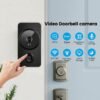 2024 new smart visual doorbell, smart system control, 2.4G wireless wifi for home and commercial use, no need to drill holes for the app camera (no built-in battery, shipped without battery).