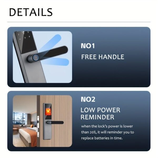WAFU TT Lock Fingerprint Smart Door Lock Biometric Digital Electric Hotel Door Lock For Home Hotel Office