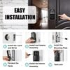 Noqiz Keyless Entry Door Lock, Smart Lock With Touchscreen Keypad, Secure Deadbolt Lock With 50 User Codes, Easy Installation, Auto Lock, Bedroom Door, Home, Apartment, M15 ORB