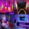 2pcs Smart LED Light Bars, RGB Night Light With Remote Control And APP Control, Music Sync Backlight For Gaming TV Bedroom Decoration, Desktop Lamp