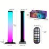 2pcs Smart LED Light Bars, RGB Night Light With Remote Control And APP Control, Music Sync Backlight For Gaming TV Bedroom Decoration, Desktop Lamp