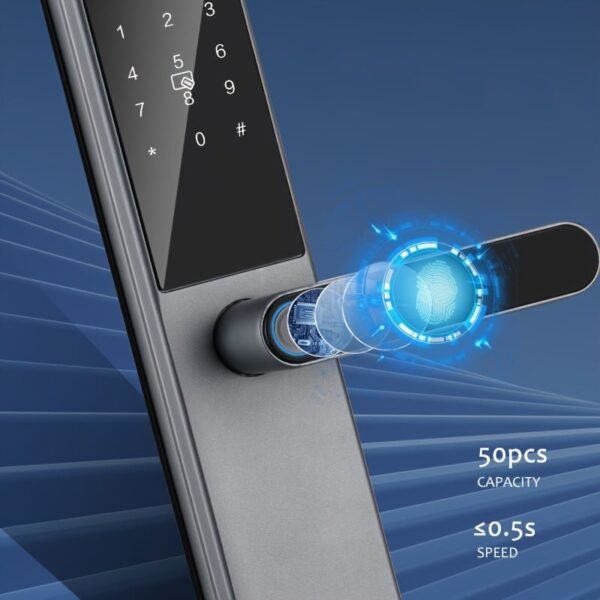 WAFU TT Lock Fingerprint Smart Door Lock Biometric Digital Electric Hotel Door Lock For Home Hotel Office