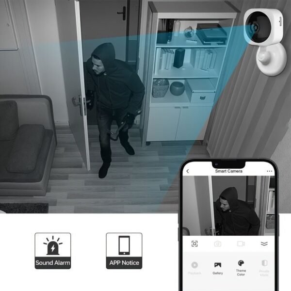 2MP Wireless Wifi Security Camera, 2.4G Wifi Home Monitor Camera for Home/Baby/Pet Monitoring