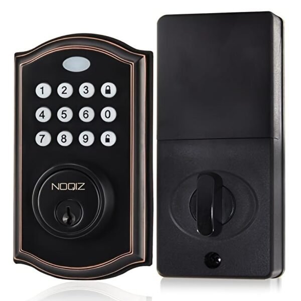 Noqiz Keyless Entry Door Lock, Smart Lock With Touchscreen Keypad, Secure Deadbolt Lock With 50 User Codes, Easy Installation, Auto Lock, Bedroom Door, Home, Apartment, M15 ORB