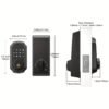 Fingerprint Smart Lock, Keyless Entry Lock, Fingerprint Deadbolt Lock - Backlit Keypad, One-Time Pin Code, Auto Lock Enable Or Disable, Voice Prompt, Long Battery Life, Easy To Install And Programm (Sales Only In North America)