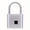 1pc Mini Smart Fingerprint Padlock, Security Door Lock, Antitheft Keyless USB Rechargeable Lock For Suitcase Luggage