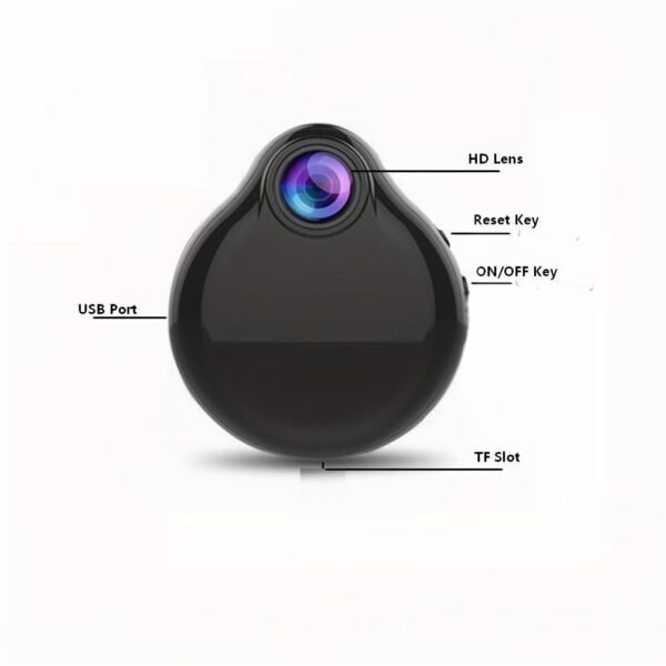 1pc HD 1080p Smart Wireless WIFI Home Mini 360° Degrees Camera, Smart App Control And The Viewing Angle Can Be Adjusted 360-degrees, HD Infrared Night Vision Two-way Audio, Mobile Phone Remote Control, Indoor Home Baby Cam Pets Monitor. Includes Battery,