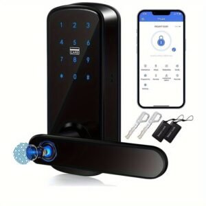 Keyless Entry Door Lock, Keypad Door Lock, Keyless Door Lock, Fingerprint Door Lock, Biometric Door Lock, Keypad Entry Door Lock, Passcode Code Door Lock, Digital Smart Door Lock (Smart Lock-Battery not included)