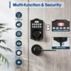 Smart Keyless Entry Door Lock With Electronic Keypad Deadbolt & Lever - Easy Installation & Auto Lock Feature For Front Door Security (Battery Not Included)