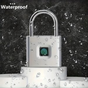 Mini Smart Fingerprint Padlock, Waterproof Security Door Lock, Antitheft Keyless USB Rechargeable Lock For Suitcase Luggage