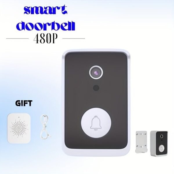 Smart Doorbell, Smart Wireless Remote Video Doorbell Intelligent Visual Doorbell, Home HD Night Vision Wi-Fi Security Door Doorbell.