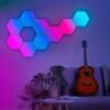 10pcs DIY Smart Hexagonal Lights Wall Lights LED Wall Panel Lights, USB-Power Connectors, Smart Application Control And Music Control, Hexagonal Lights For Game Room Party Bedroom Decoration
