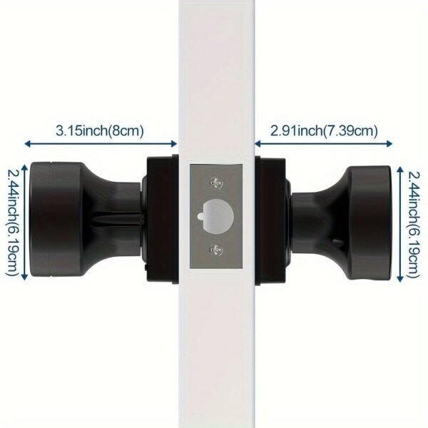 GeekTale Keyless Entry Door Lock With Keypad, Smart Door Knob Keypad Door Knob, Smart Lock With Keypad Smart Door Lock Digital Door Lock With Keypad For Indoors Bedrooms, Apartments, AirBnbs