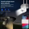 Outdoor Wifi Security Waterproof PTZ Auto Tracking Audio CCTV Surveillance 360 IP Camera, Day & Night Full Color, AI Humanoid Motion Detection, Two-way Voice Intercom, 360 Degree Panoramic Surveillance, 2.4GHz Security Camera Smart Home Security Camera