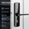 Home Electronic Digital Biometric Fingerprint Door Lock Keyless Entry Door Lock with App and Keypad, Smart Door Lock, Front Door Locks