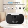 2MP Wifi Security Camera, For Indoor And Home Security, Clock Camera, Temp Showing, 2 Way Audio, Motion Detection, 1080P Night Vision, App Online Viewing, Without SD Card