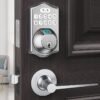 Smart Keyless Entry Door Lock With Electronic Keypad Deadbolt & Lever - Easy Installation & Auto Lock Feature For Front Door Security (Battery Not Included)