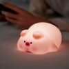 Silicone Night Light Piggy Pat Lamp Accompanying Sleeping Induction USB Rechargeable Bedroom Sleeping Bedside Lamp For Boys And Girls Friend Girlfriend Cute Holiday Gift