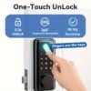 BULIST Smart Lock, Fingerprint Door Lock, Keyless Entry Door Lock, Touchscreen-Backlit Keypad Deadbolt - Tuya APP Full Control, Easy Installation and Programming - Black (Sales only in North America)
