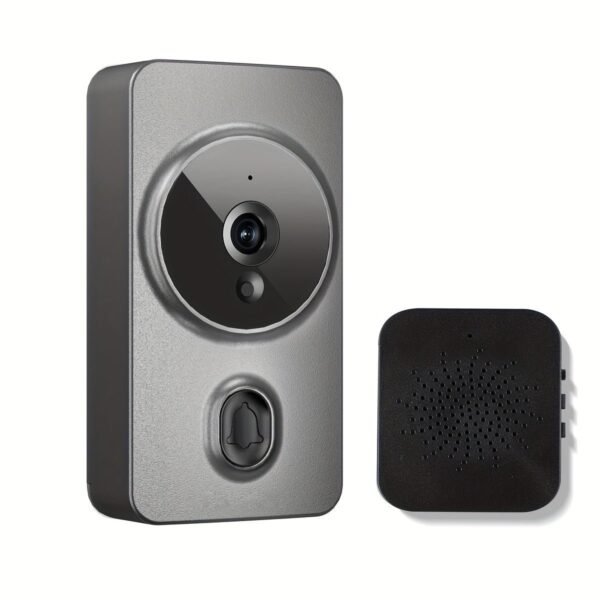 1pc Smart Wireless Doorbell, Smart 2.4G WIFI Video Doorbell, Tuya APP Smart System Control, Two-Way Intercom, Night Vision Function, Video Conversation, Family Helper (Delivered Without Battery)
