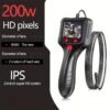 Industrial Endoscopic Camera Light, 1080P HD endoscopic camera, 5.5mm thin Snake camera 2.4 "screen, flexible semi-rigid cable sewers, drains, pipes, Industrial equipment inspection/repair/analysis