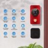 1pc Smart Wireless Doorbell, Smart 2.4G WIFI Video Doorbell, Tuya APP Smart System Control, Two-Way Intercom, Night Vision Function, Video Conversation, Family Helper (Delivered Without Battery)
