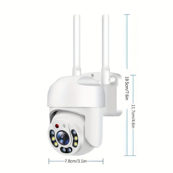 Outdoor Wifi Security Waterproof PTZ Auto Tracking Audio CCTV Surveillance 360 IP Camera, Day & Night Full Color, AI Humanoid Motion Detection, Two-way Voice Intercom, 360 Degree Panoramic Surveillance, 2.4GHz Security Camera Smart Home Security Camera