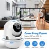 1pc HD 1080P Wireless Security WIFI Camera IP Camera, AI Smart Human Tracking Motion Detection, 2.4GAlarm Push, Video Surveillance, Smart Home Security Camera Mini Camera PTZ Camera Two Way Audio Security Indoor outdoors, Baby Pet Monitor works with 5G ph