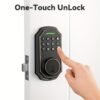 BULIST Smart Deadbolt Door Lock, Pin Code Unlock - One-time Codd Unlock - Mechanical Key Unlock, Keyless Entry Door Lock With Backlit Keypad And Auto-Lock Enable Or Disable, Voice Prompt, Easy To Install And Programming, Long Battery Life (only In North A