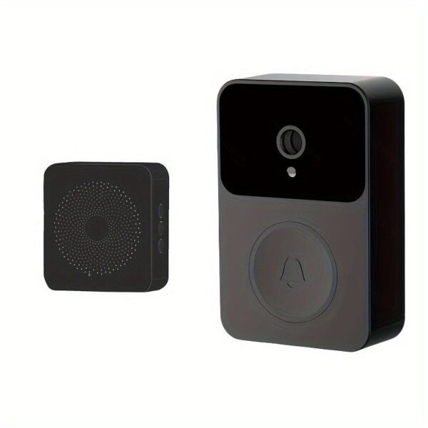 1pc Wireless Video Doorbell With Camera, Wide Angle Intelligent Visual Camera, WiFi Security Door Doorbell, 2-Way Audio HD Night Vision Only Support 2.4G Wifi Camera Build In Battery