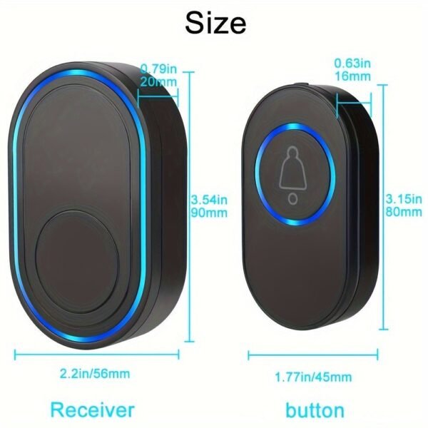 Wireless Doorbell 39 Music LED Flash Security Alarm Smart Home Intelligent US Plug Door Bell Chime Kit