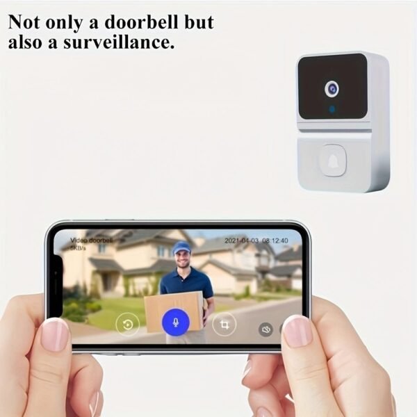 1pcs Smart Visual Doorbell, Wireless Wifi Household Low Power Consumption Long Standby, APP Remote Intercom, Free Rolling Cloud Storage (build In Battery)