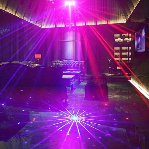 1pc 9 Eyes Pattern Colorful Lights Rotating KTV Color Changing Bedroom Room Decoration Bar Ambient Lights Bursting Indoor Smart Lights For Birthday Party, Christmas Decoration