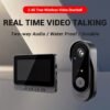 1 Set, Waterproof True Wireless Video Doorbell, 480P Camera Pixel, With 4.3 Inch Screen Real Time Indoor Monitor, No App Required, No Network Required, Friendly Using For Elders, Support SD Card Slot Saving Images & Videos, Local Storage
