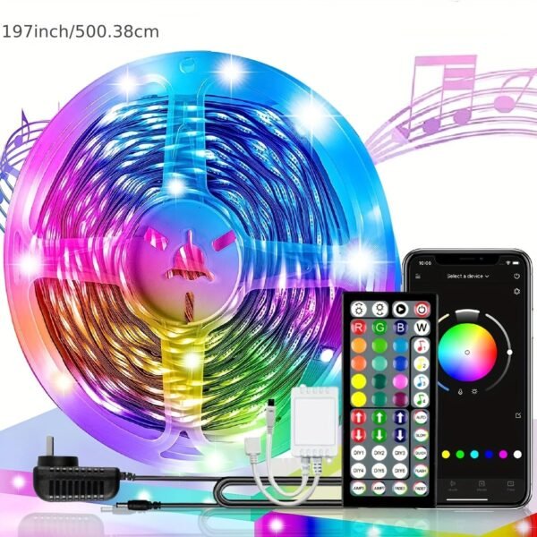 100ft/50ft Led Strip Lights, Led Lights For Bedroom, Smart Led Lights APP Control, DIY Multiple Colors On One Line, Color Changing LED Lights Music Sync For Garden Decor Home Decor Living Room, Halloween,Christmas, Wedding Decor, Wall Decor, For Camping,