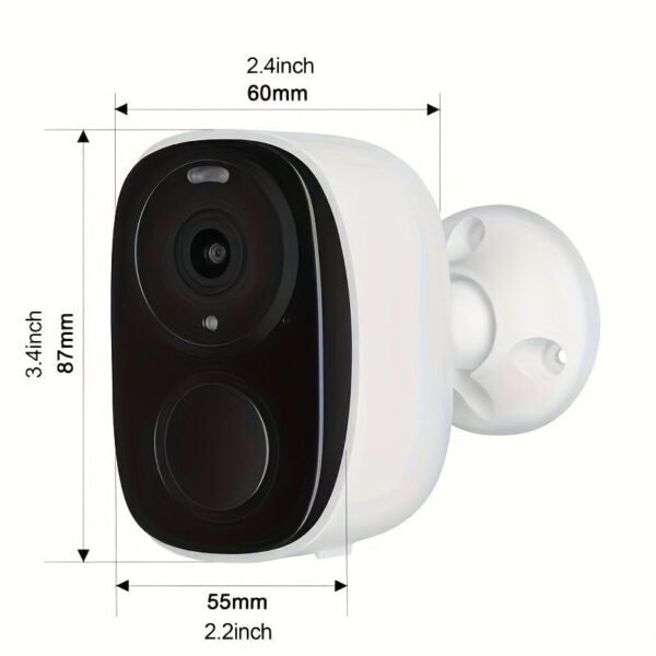 Outdoor Wireless Security Camera, 2K 5mp Video Resolution, 5200mAh Battery Powered CCTV Camera For Home Security, Cloud/SD(up To 256G), No Monthly Fee, AI Motion Detection, Spotlight, Color Night Vision, WiFi, Two-Way Audio